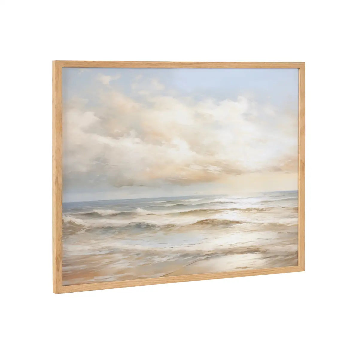 Gallery Beach Waves Sunset Cloud Landscape Print - Natural / 20x16 - kateandlaurel
