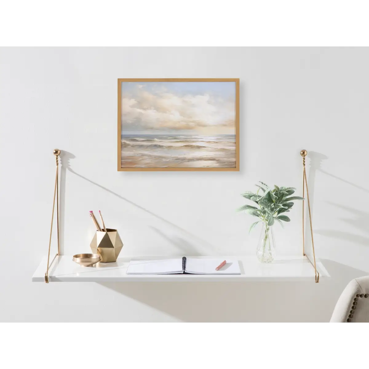 Gallery Beach Waves Sunset Cloud Landscape Print - kateandlaurel