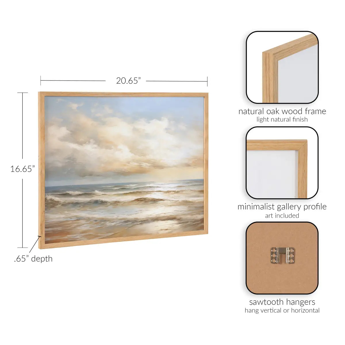 Gallery Beach Waves Sunset Cloud Landscape Print - kateandlaurel