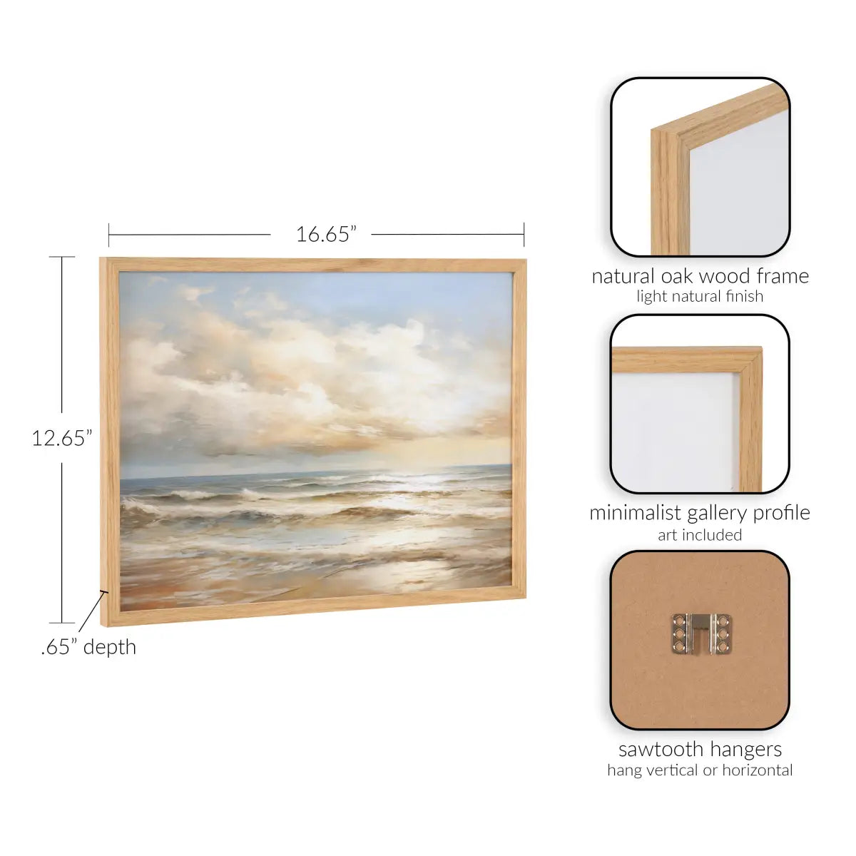 Gallery Beach Waves Sunset Cloud Landscape Print - kateandlaurel