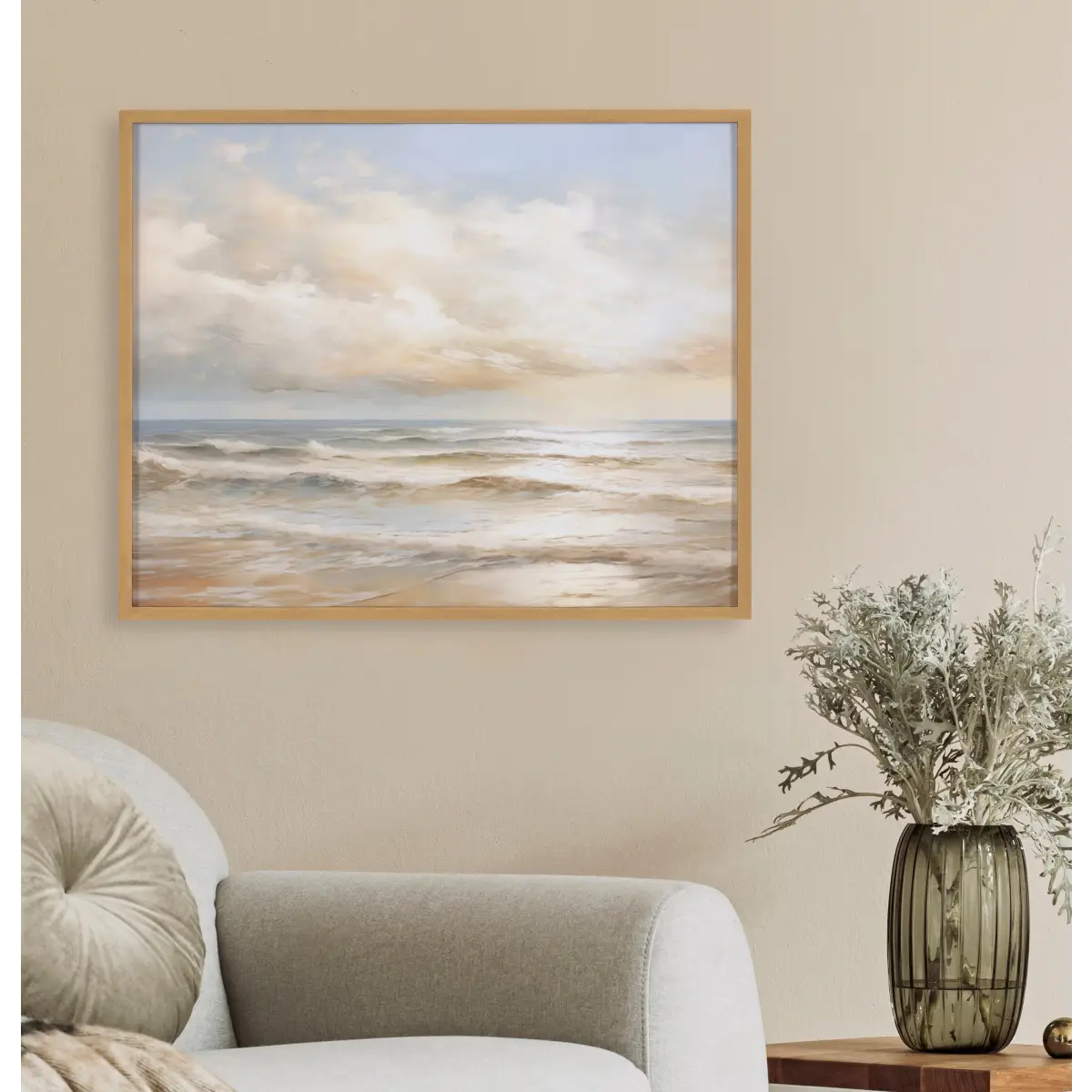 Gallery Beach Waves Sunset Cloud Landscape Print - kateandlaurel