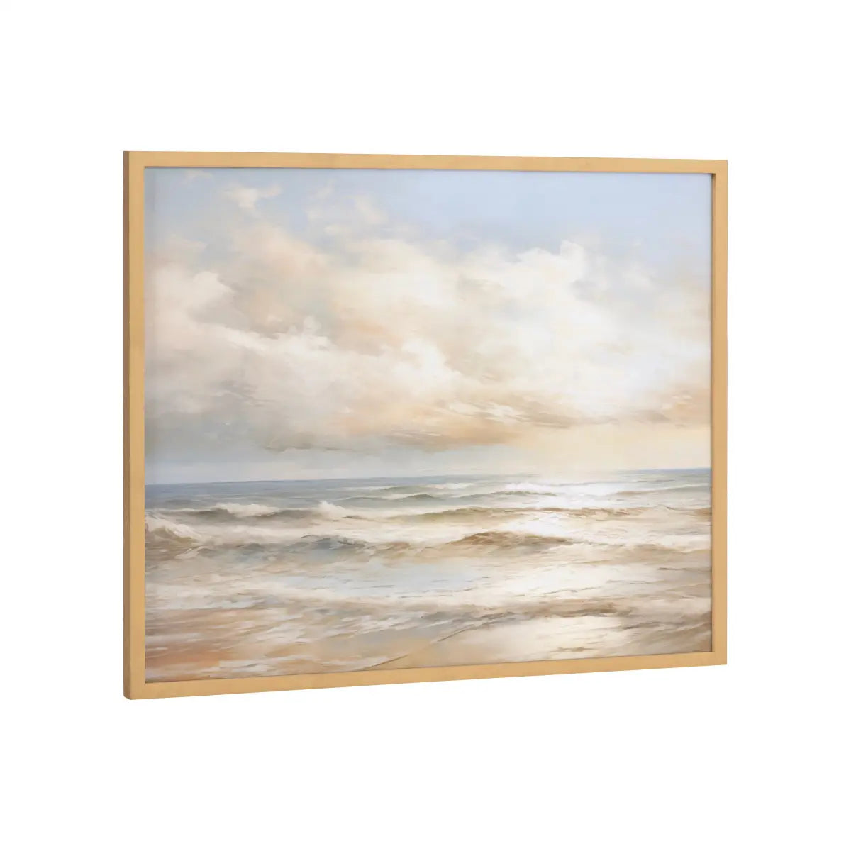 Gallery Beach Waves Sunset Cloud Landscape Print - Gold / 20x16 - kateandlaurel