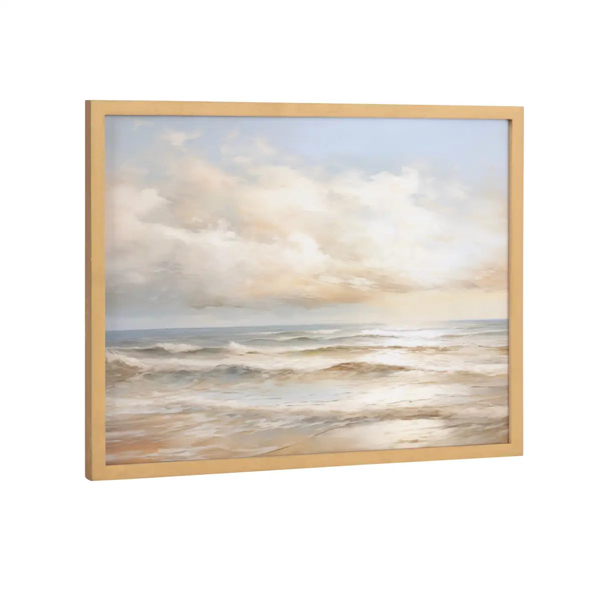 Gallery Beach Waves Sunset Cloud Landscape Print - Gold / 16x12 - kateandlaurel