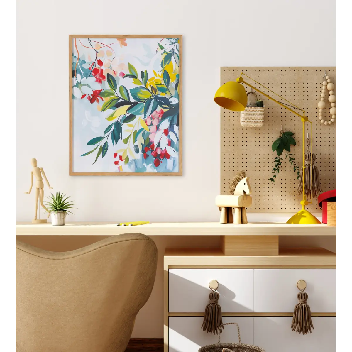 Gallery Jewel Tone Botanical Abstract Print - kateandlaurel