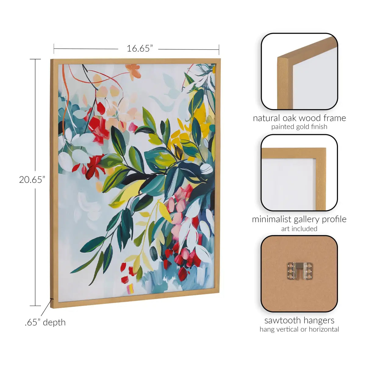 Gallery Jewel Tone Botanical Abstract Print - kateandlaurel