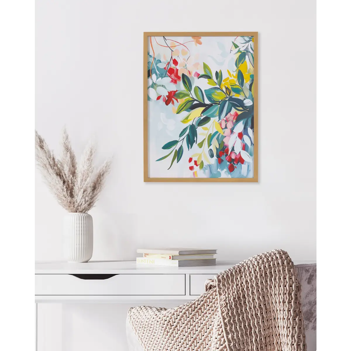 Gallery Jewel Tone Botanical Abstract Print - kateandlaurel