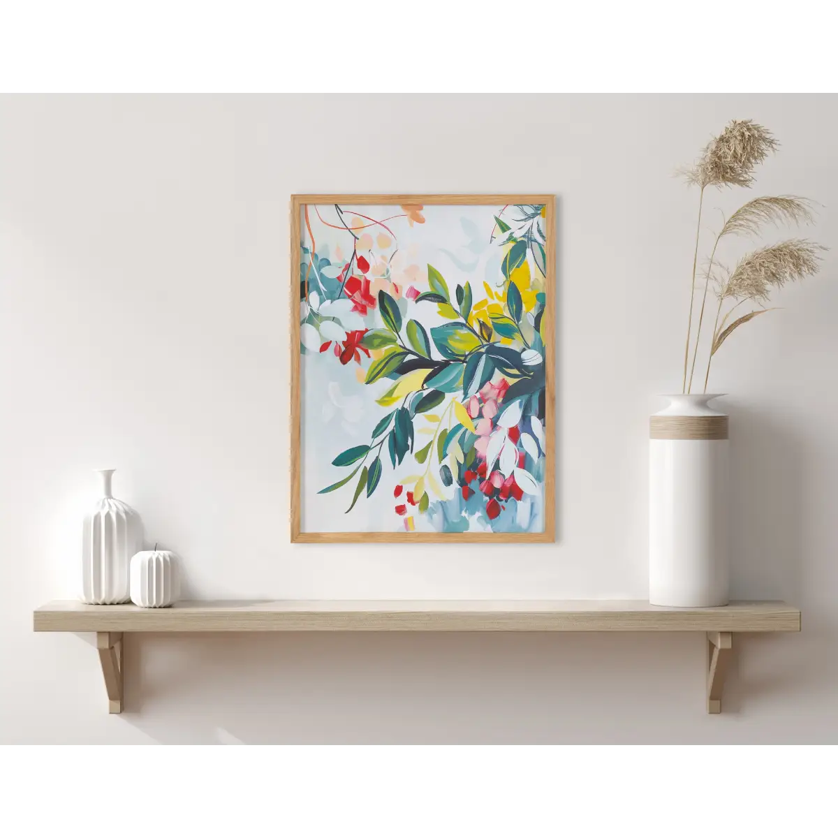 Gallery Jewel Tone Botanical Abstract Print - kateandlaurel