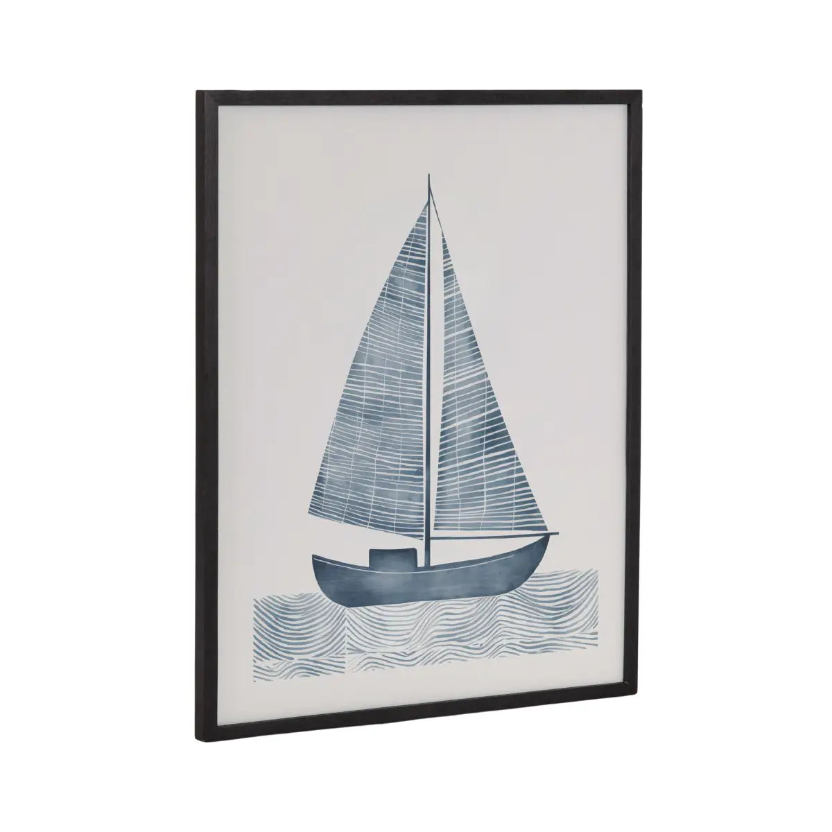 Gallery Nautical Blue Sailboat Print - Black / 16x20 - kateandlaurel
