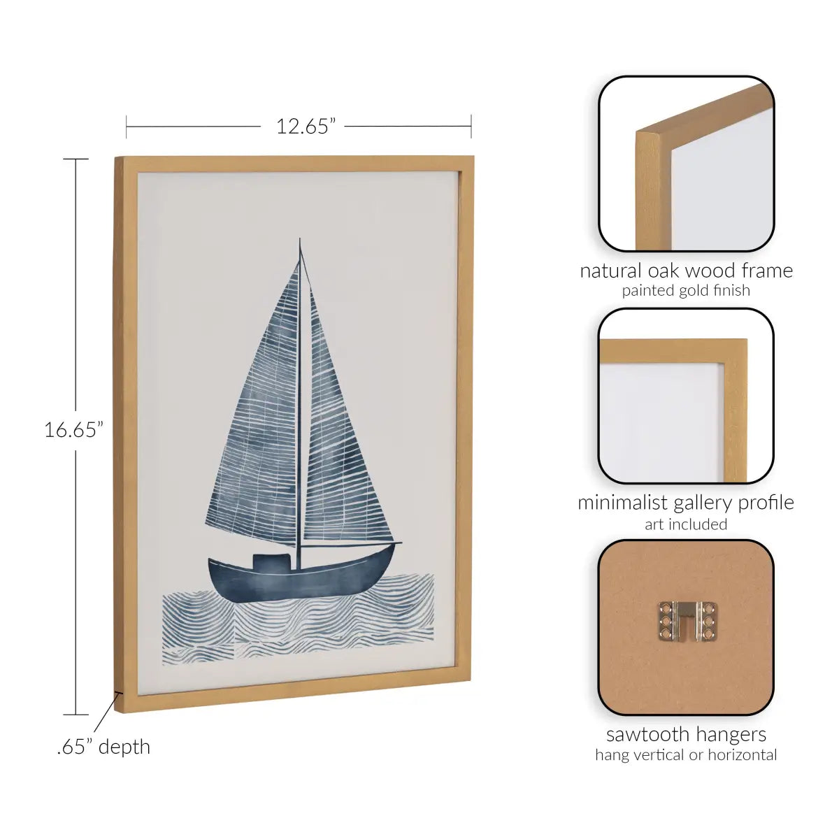 Gallery Nautical Blue Sailboat Print - kateandlaurel