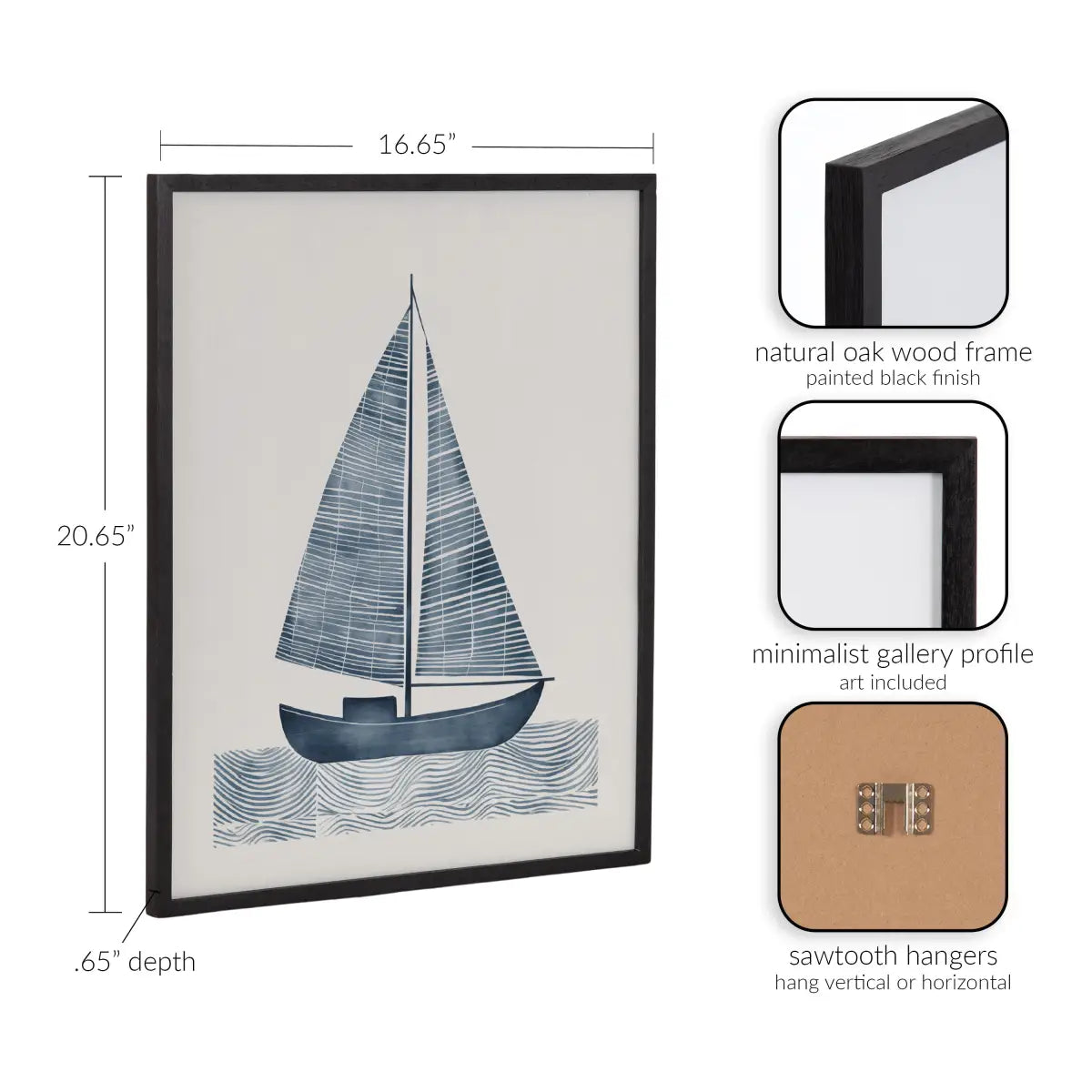 Gallery Nautical Blue Sailboat Print - kateandlaurel