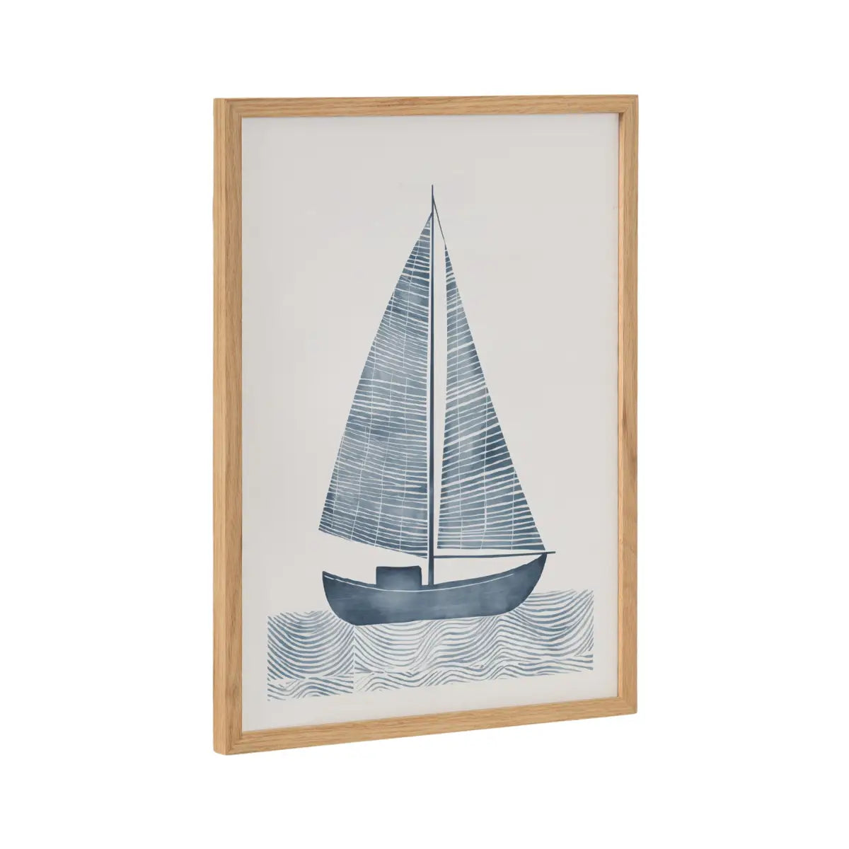 Gallery Nautical Blue Sailboat Print - Natural / 12x16 - kateandlaurel