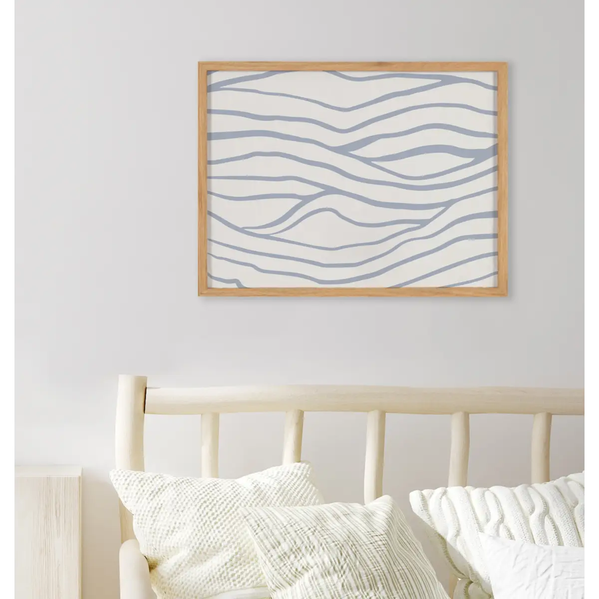 Gallery Simple Elegant Coastal Waves Print - kateandlaurel