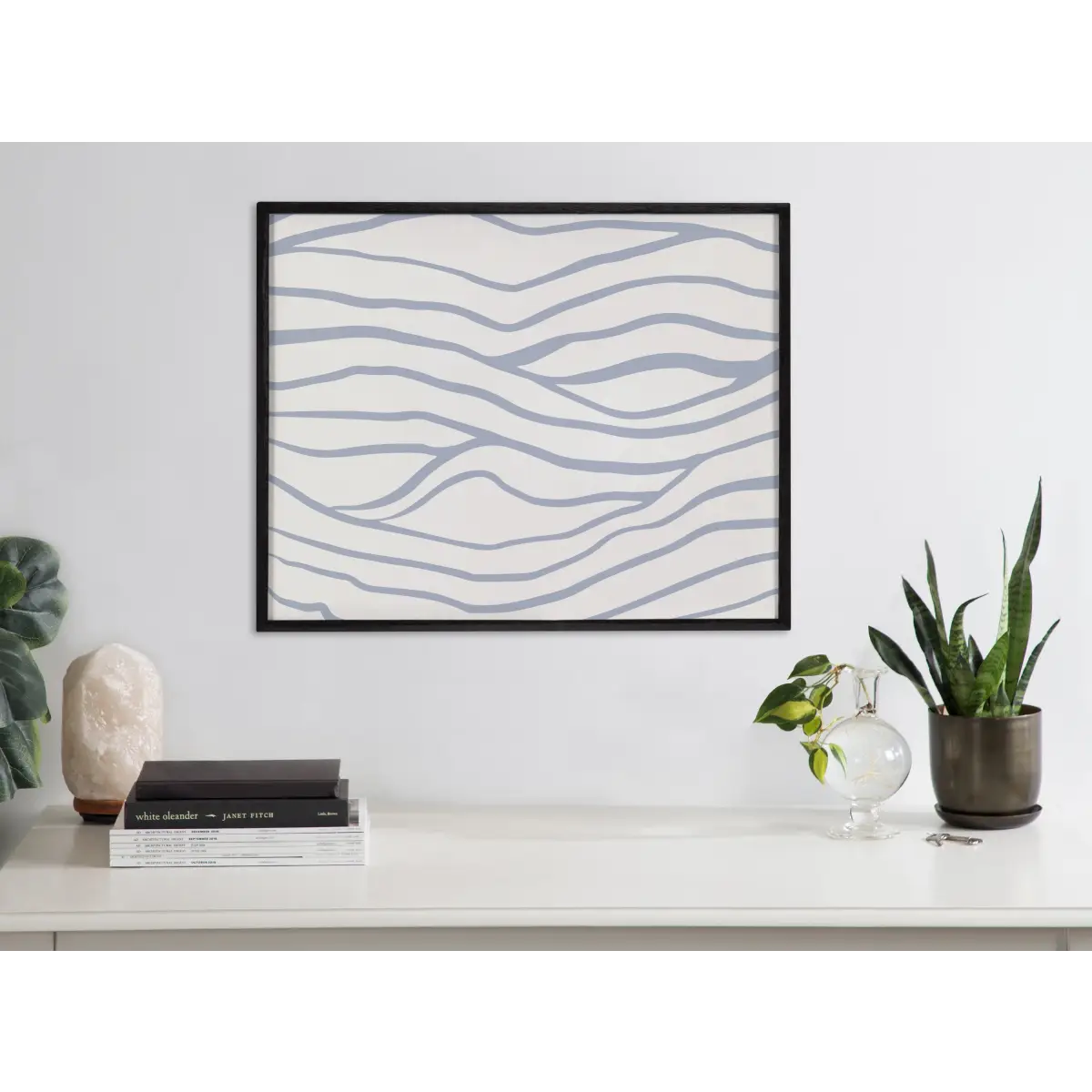 Gallery Simple Elegant Coastal Waves Print - kateandlaurel