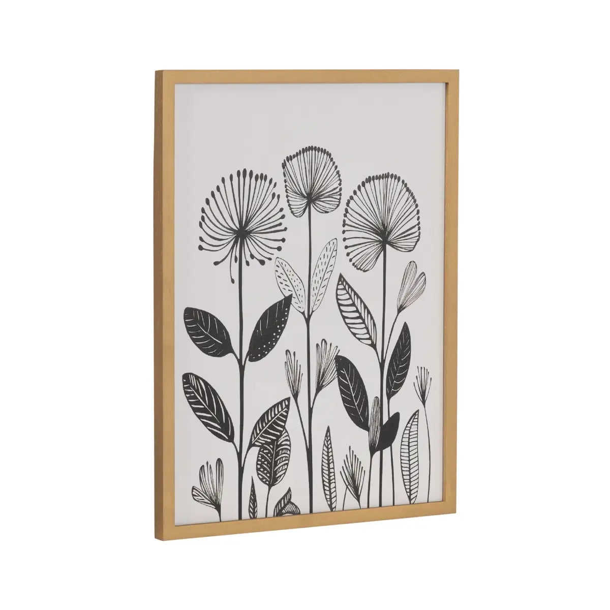 Gallery Simple Modern Linocut Botanicals Print - Gold / 12x16 - kateandlaurel