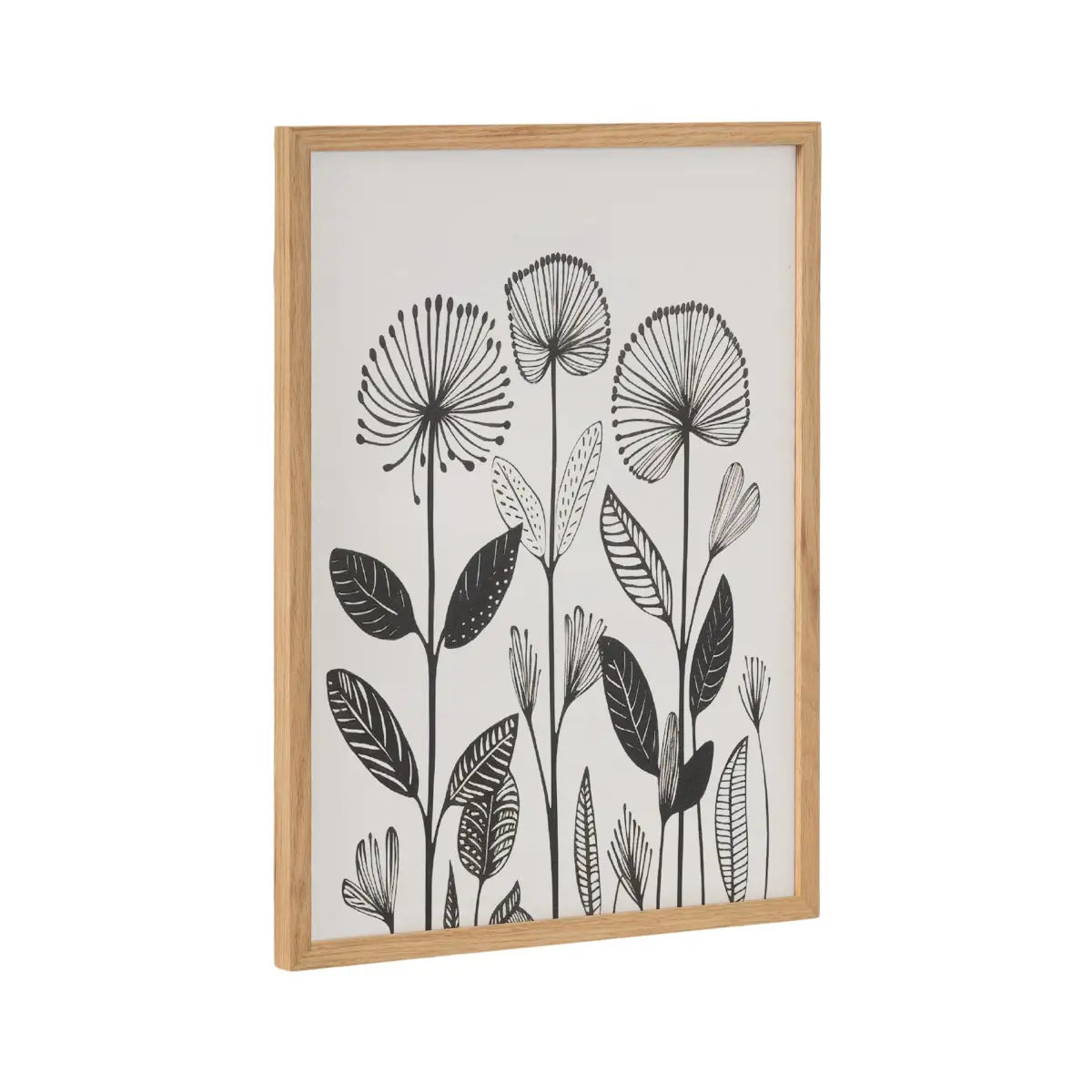 Gallery Simple Modern Linocut Botanicals Print - Natural / 12x16 - kateandlaurel