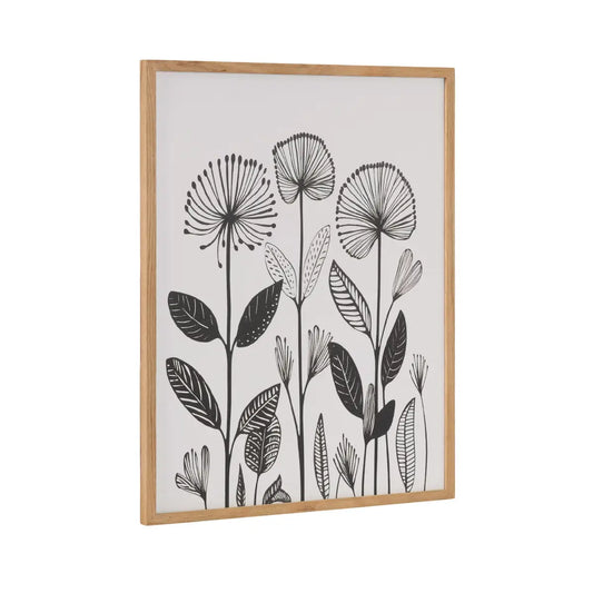 Gallery Simple Modern Linocut Botanicals Print - Natural / 16x20 - kateandlaurel