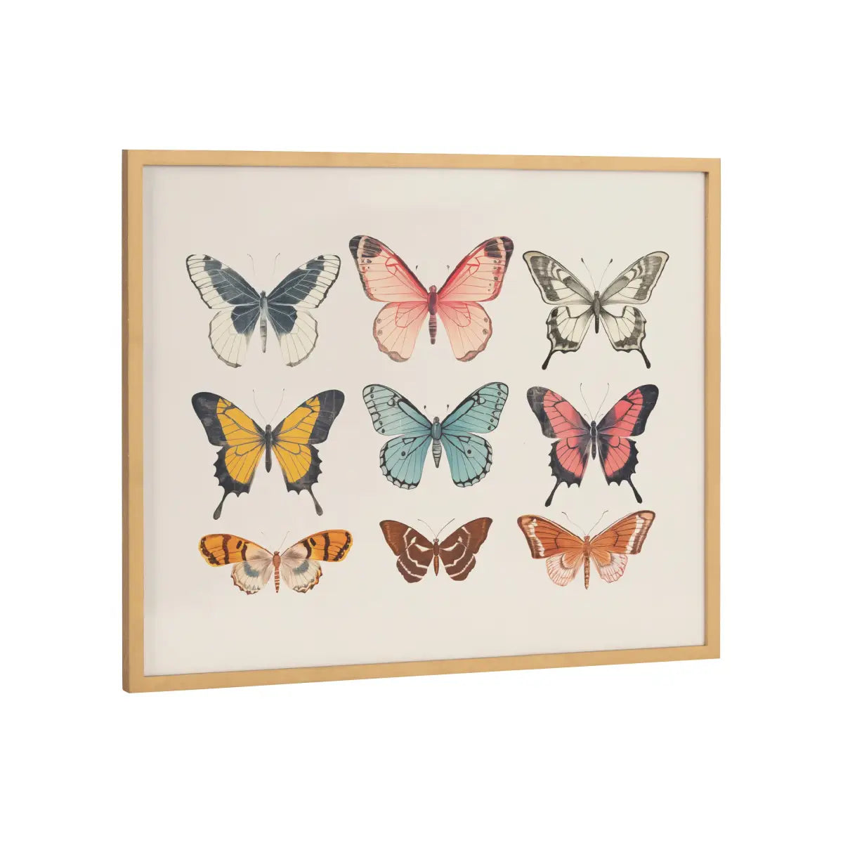 Gallery Vintage Style Muted Pastel Butterflies II Print - Gold / 20x16 - kateandlaurel