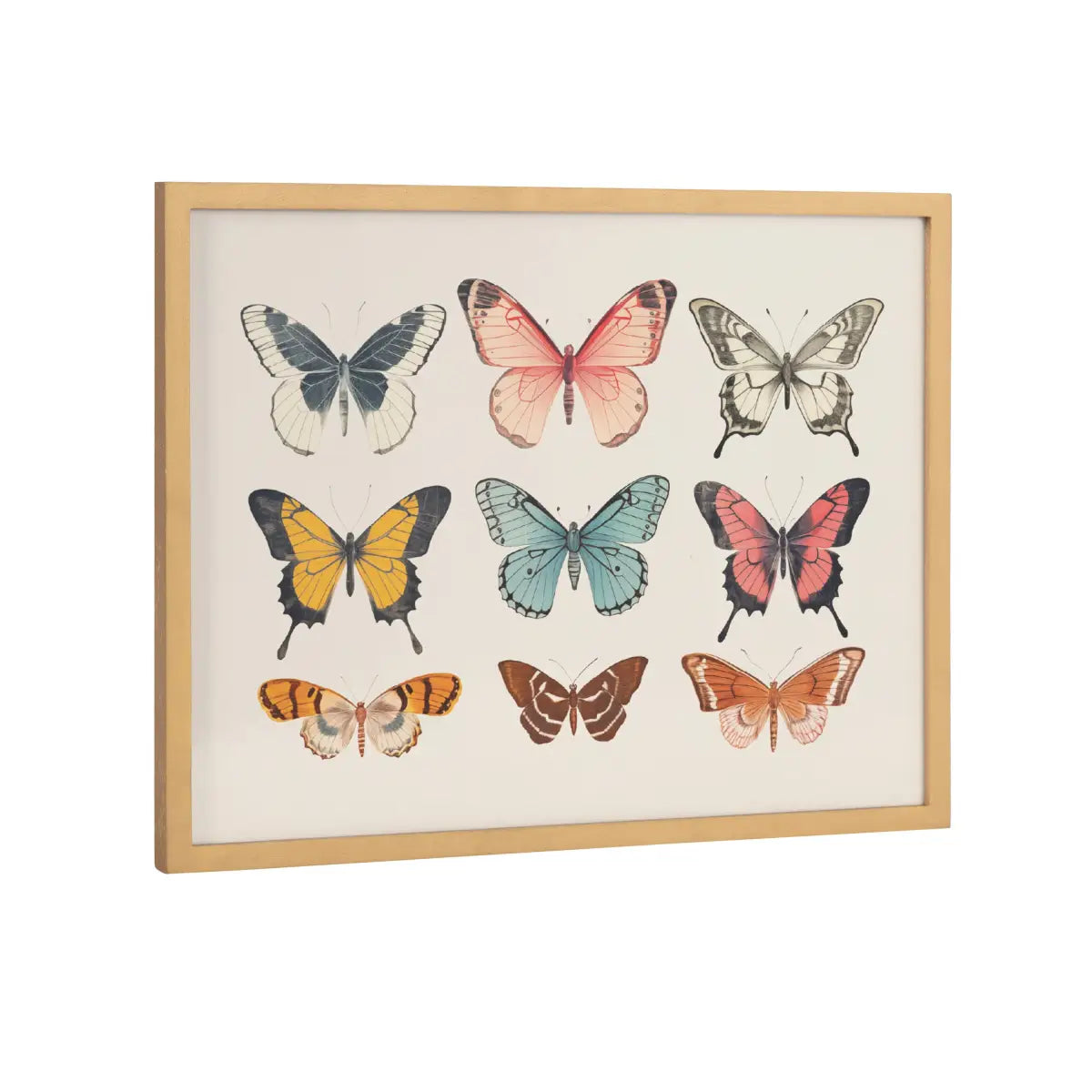 Gallery Vintage Style Muted Pastel Butterflies II Print - Gold / 16x12 - kateandlaurel
