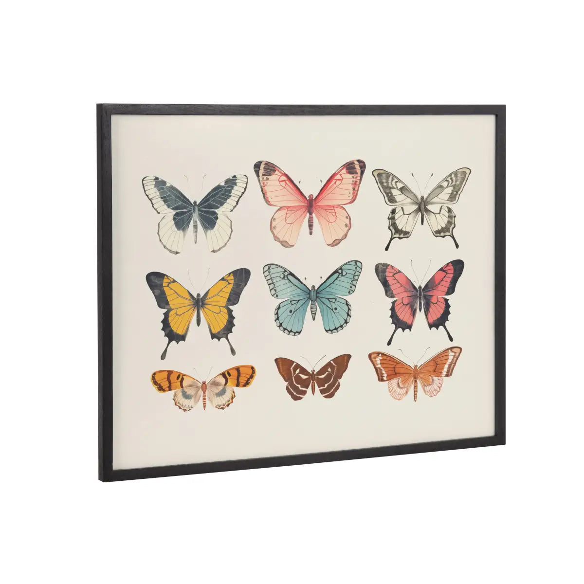 Gallery Vintage Style Muted Pastel Butterflies II Print - Black / 20x16 - kateandlaurel