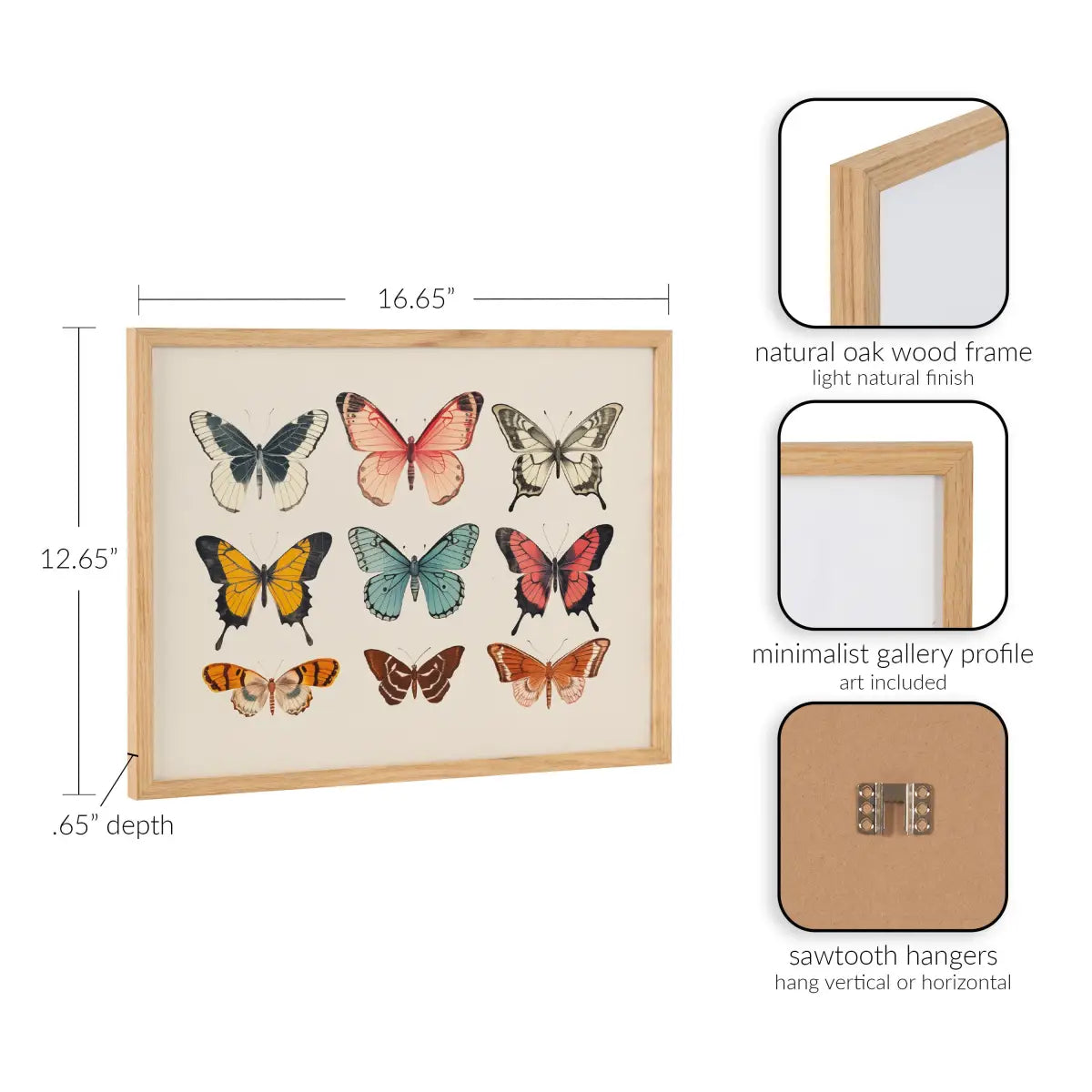 Gallery Vintage Style Muted Pastel Butterflies II Print - kateandlaurel