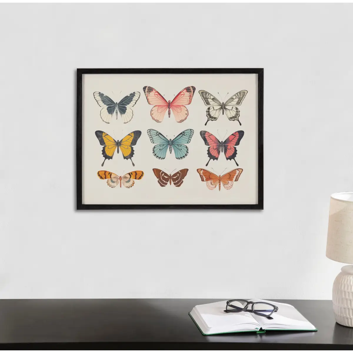 Gallery Vintage Style Muted Pastel Butterflies II Print - kateandlaurel