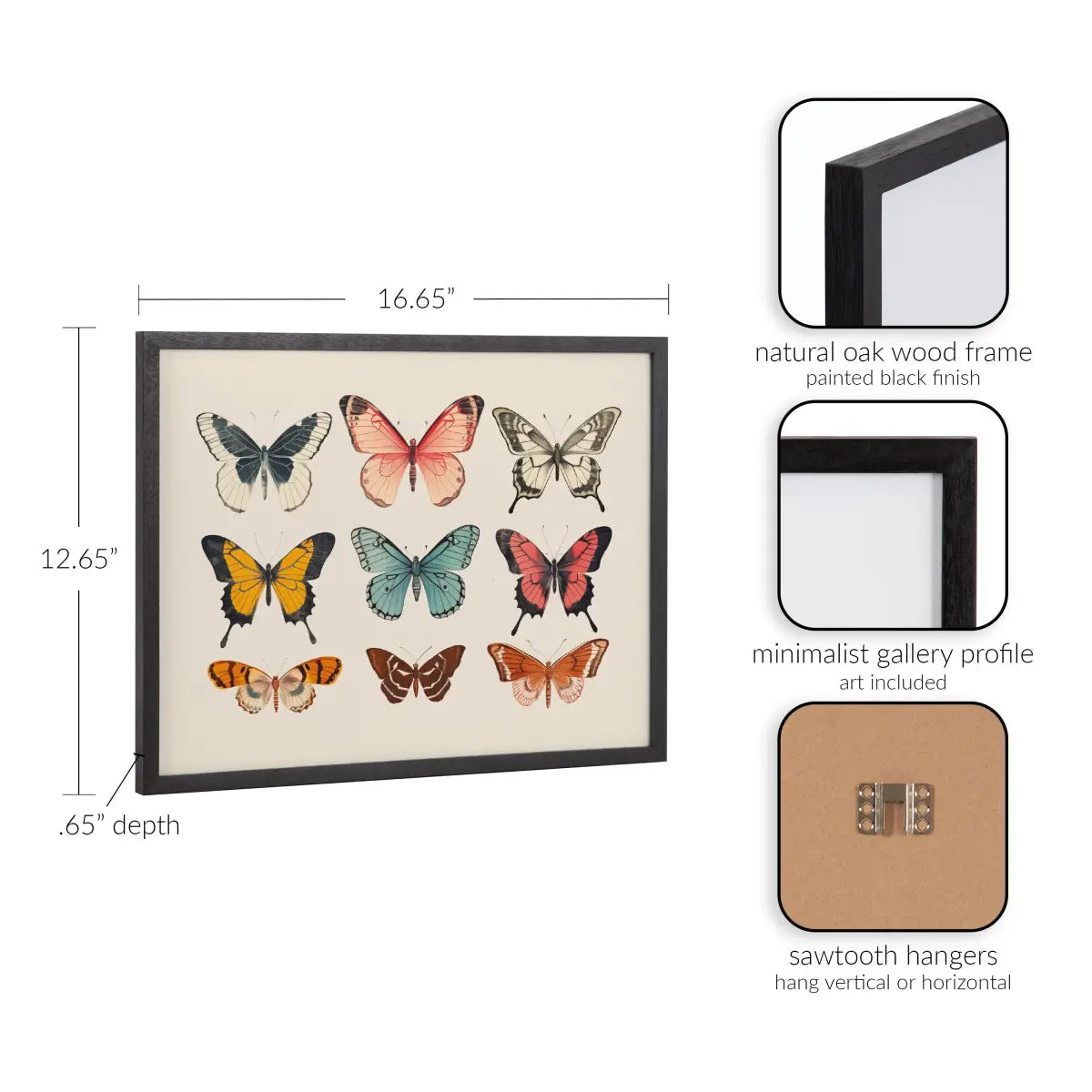 Gallery Vintage Style Muted Pastel Butterflies II Print - kateandlaurel