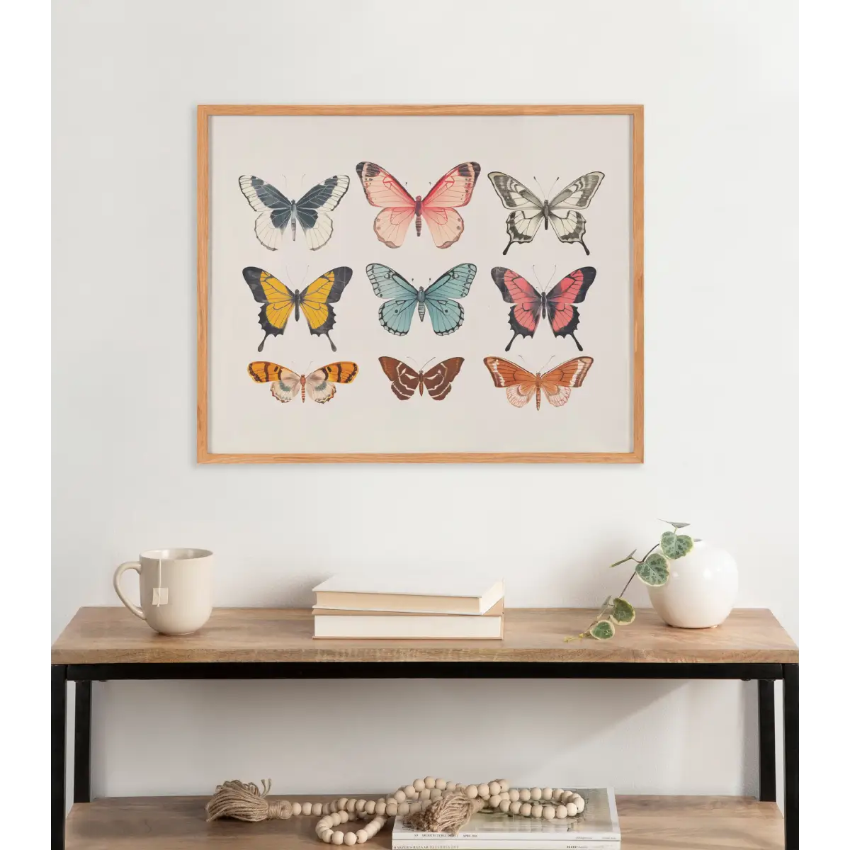 Gallery Vintage Style Muted Pastel Butterflies II Print - kateandlaurel