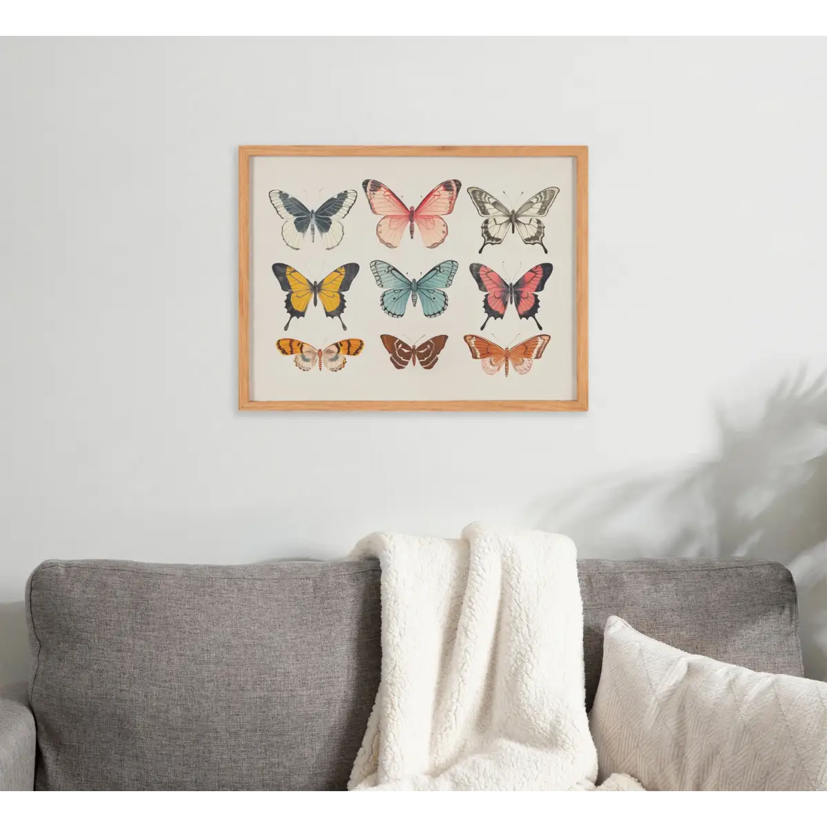 Gallery Vintage Style Muted Pastel Butterflies II Print - kateandlaurel