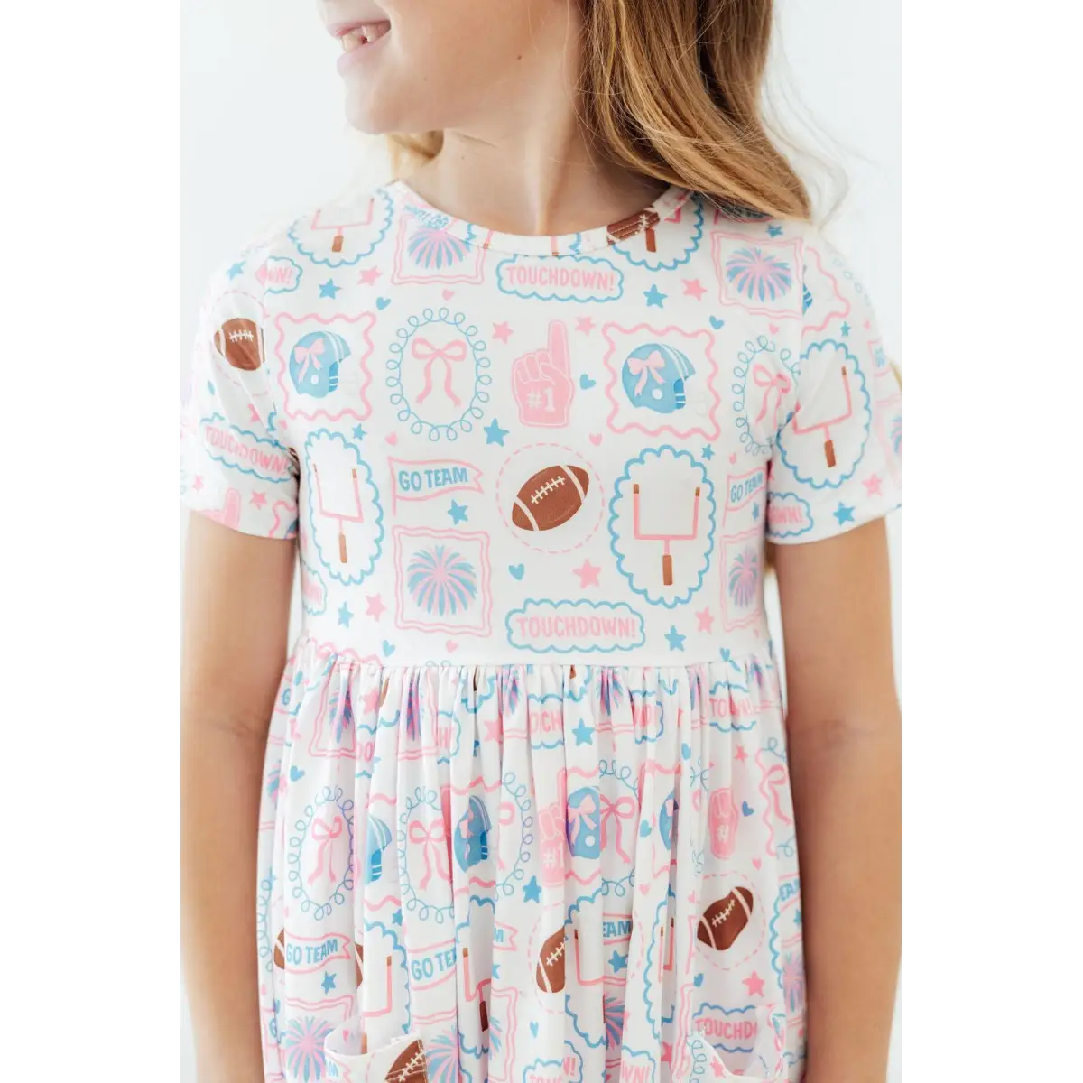 Pocket Twirl Dress - Game Day Girlie - Football - 6-12M - Mila & Rose ®