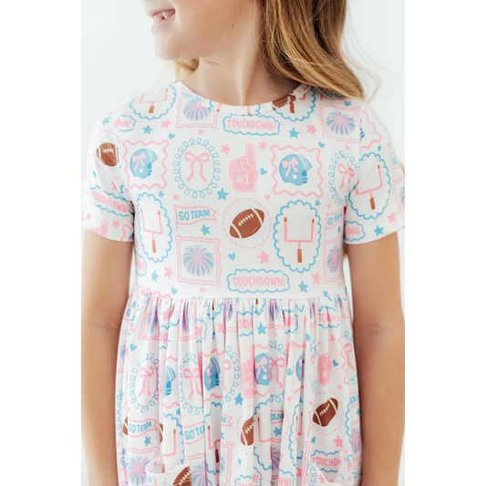 Pocket Twirl Dress - Game Day Girlie - Football - 6-12M - Mila & Rose ®