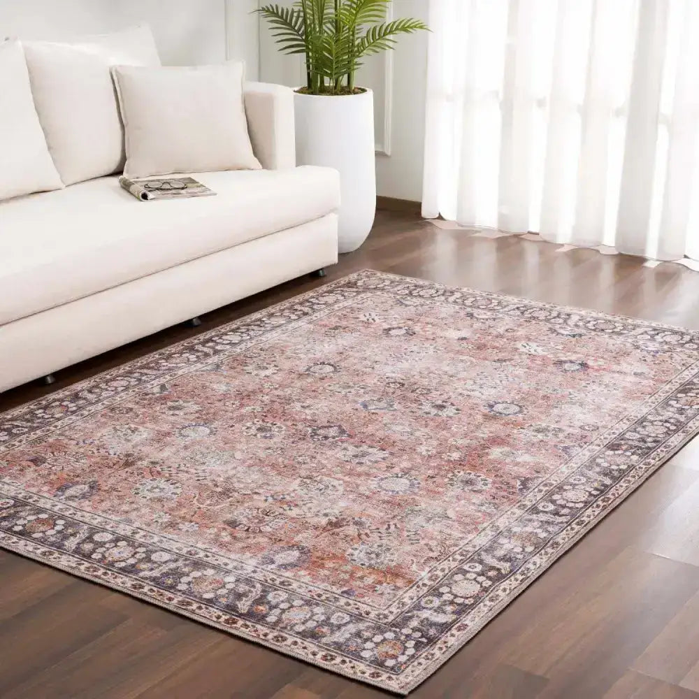 Ganyangan Red Washable Rug - 5’3’’ x 7’3’’ Rectangle - Boutique Rugs