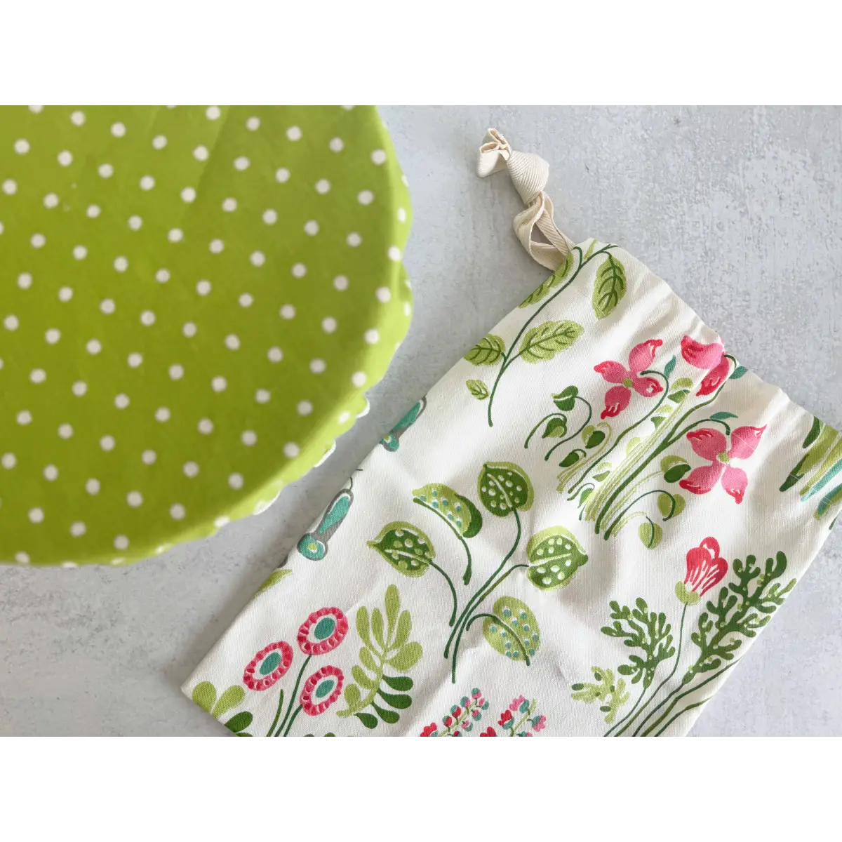 Bread Makers Set - Garden Floral - Bread Bag & Bowl Cover - Dot and Army