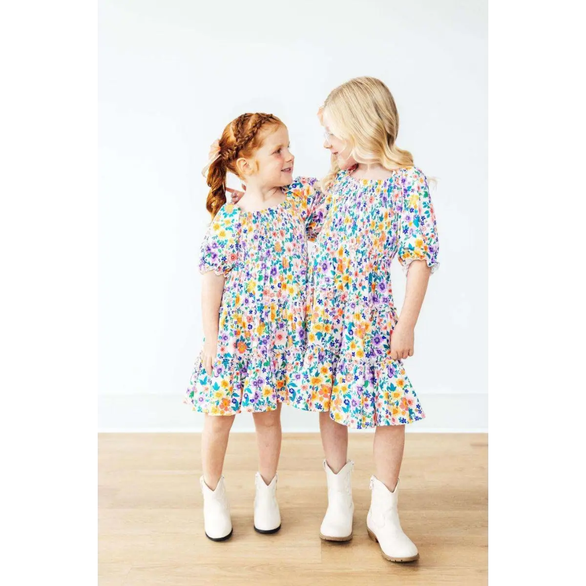 Garden Groove Smocked Ruffle Dress - Mila & Rose ®