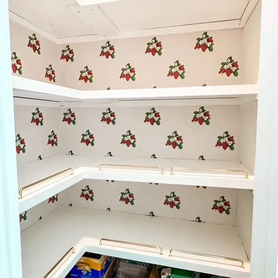 Gemma Wallpaper Vintage Strawberries - by Christy Beasley - Loomwell Home Goods