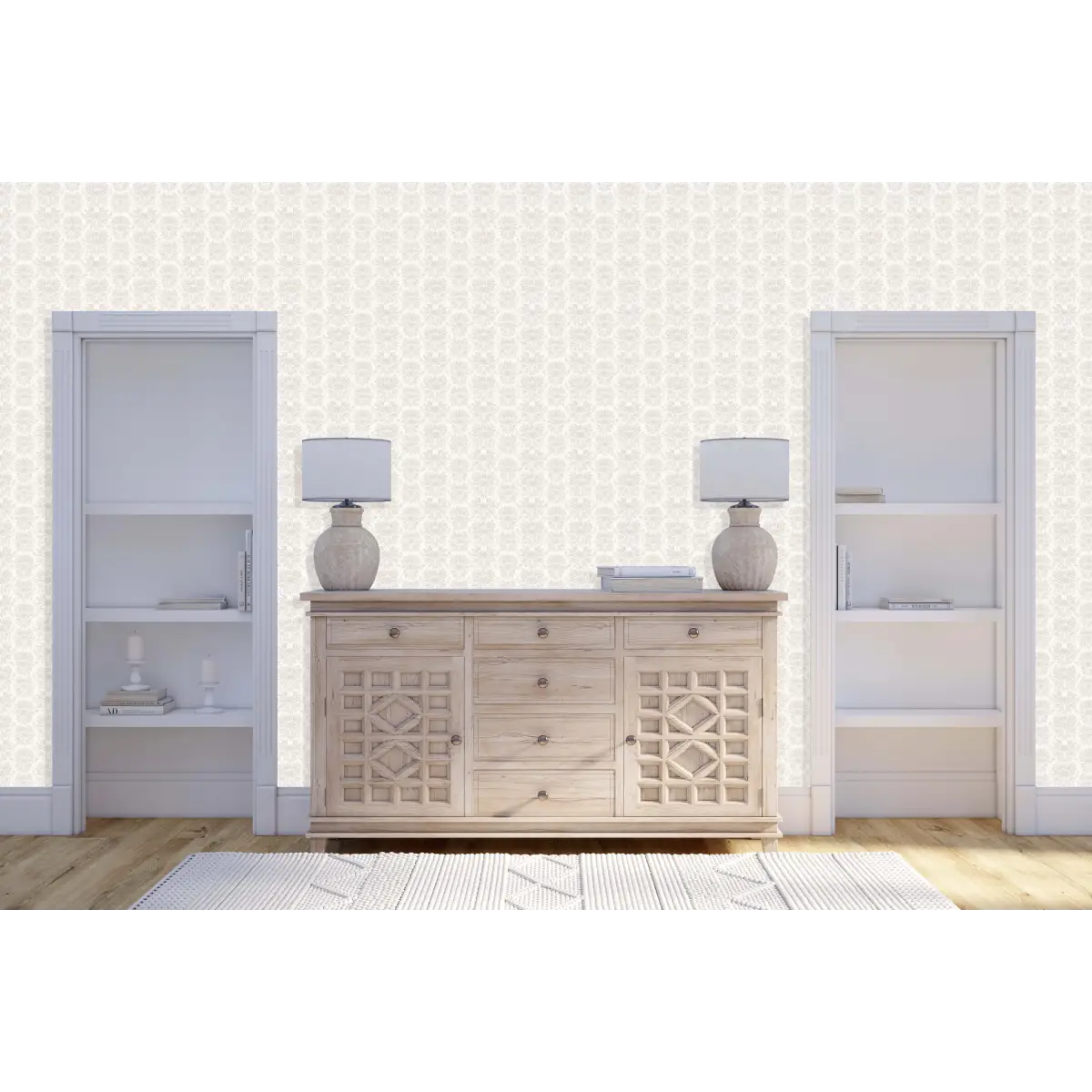 Genevieve Wallpaper - Airy Bouquets - by Bloomery Decor - Loomwell Home Goods