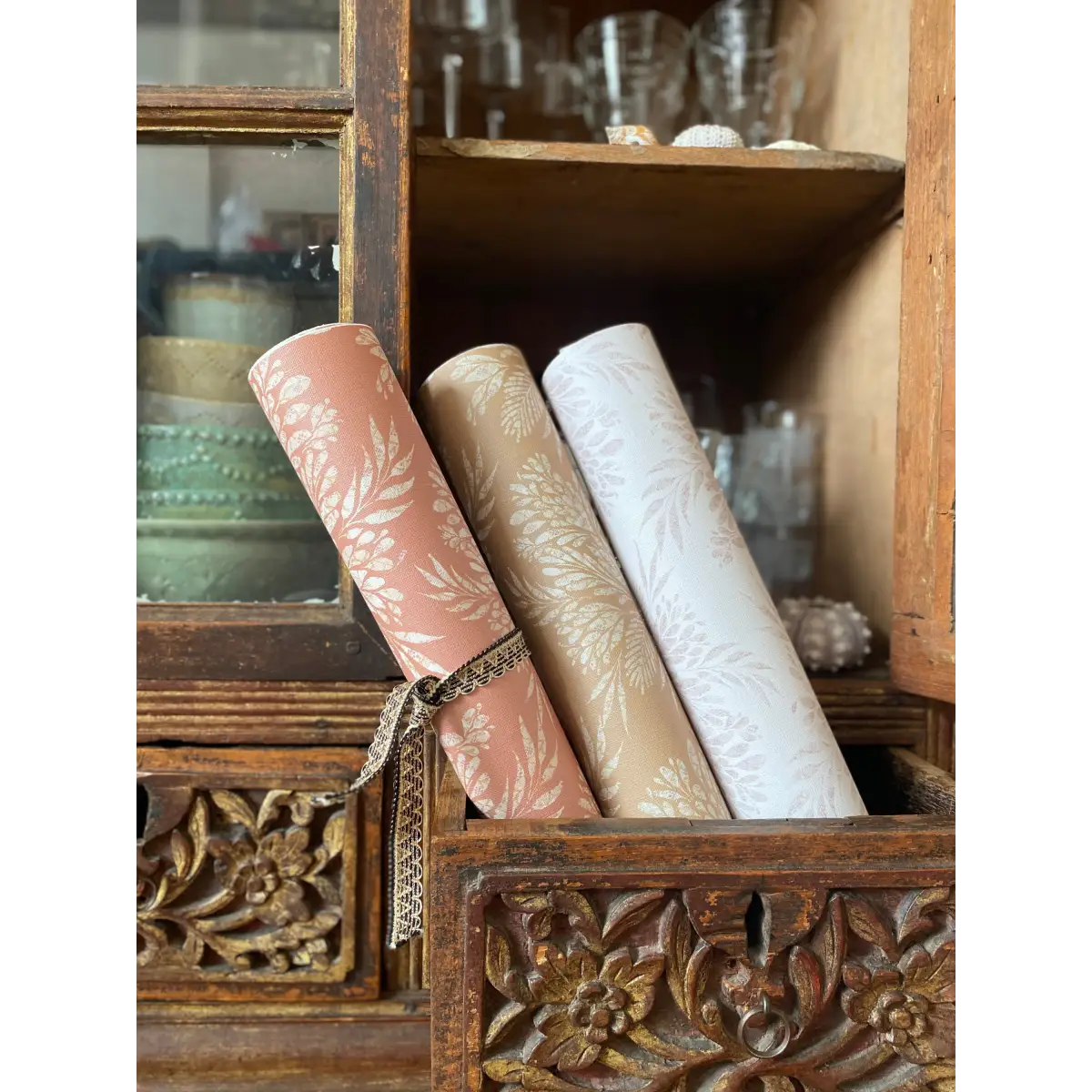 Genevieve Wallpaper - Airy Bouquets - by Bloomery Decor - Loomwell Home Goods