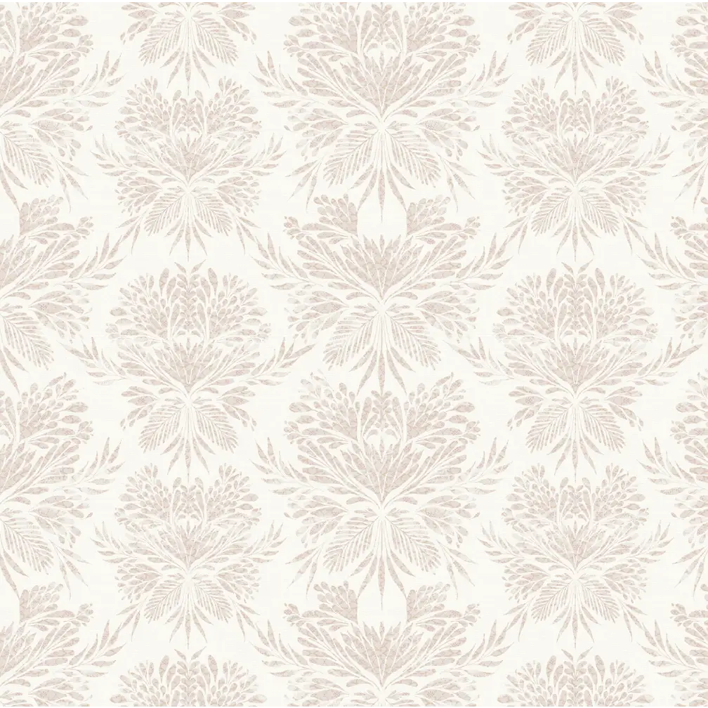 Genevieve Wallpaper - Airy Bouquets - by Bloomery Decor - Sample 1 foot by 1 foot / Cream - Loomwell Home Goods