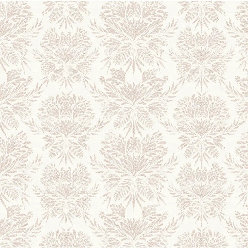 Genevieve Wallpaper - Airy Bouquets - by Bloomery Decor - Sample 1 foot by 1 foot / Cream - Loomwell Home Goods