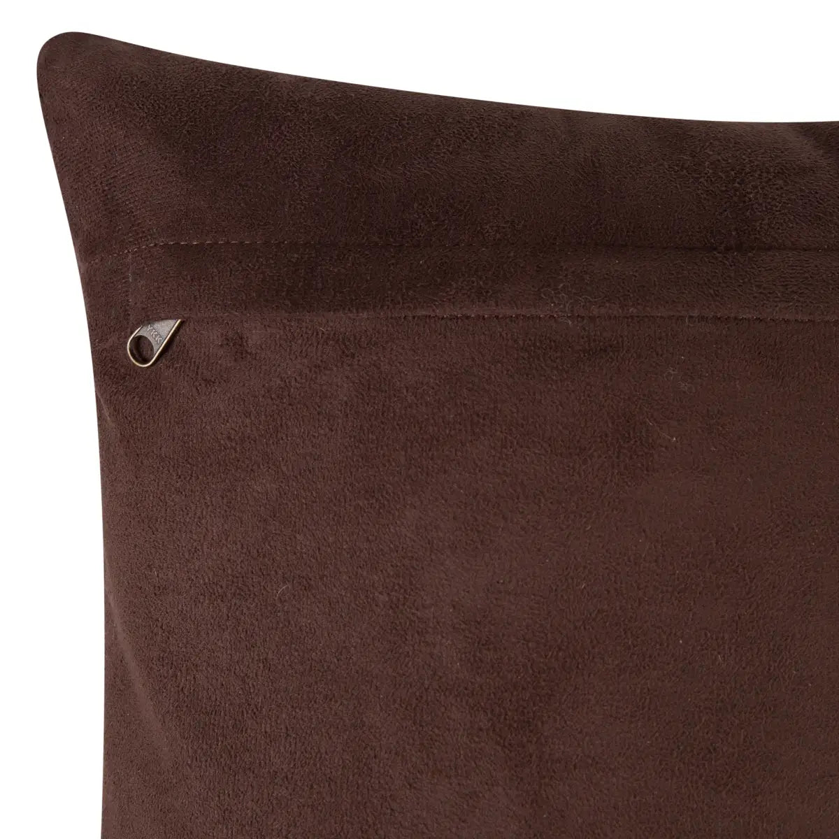Luxury Leather Pillow - Brown & Beige Patchwork with Down Insert - Canvello