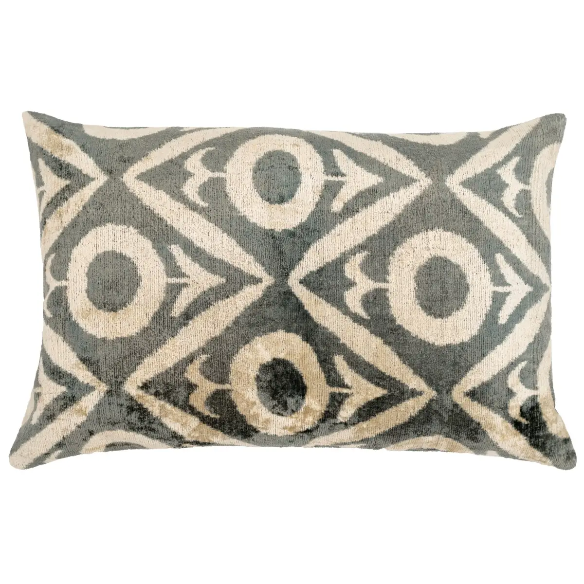 Geometric Gray Beige Throw Pillow 16x24 - Traditional Contemporary Cushion - Elegant Home Décor with Down Feather