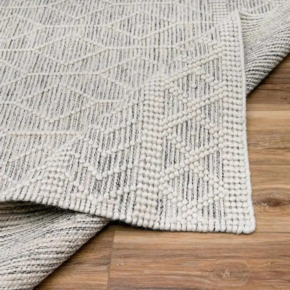 Geometric Textured Wool Area Rug - Boutique Rugs