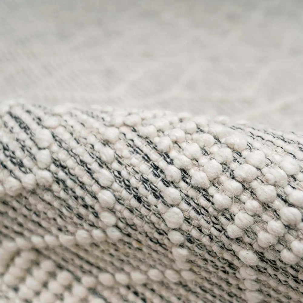 Geometric Textured Wool Area Rug - Boutique Rugs