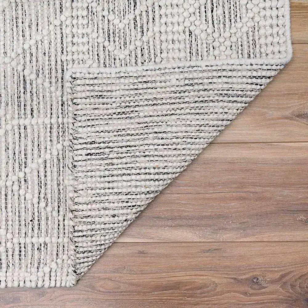 Geometric Textured Wool Area Rug - Boutique Rugs