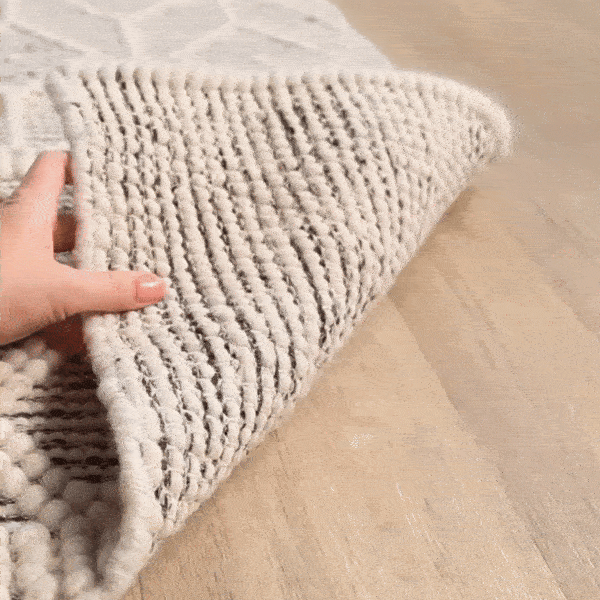 Geometric Textured Wool Area Rug - Boutique Rugs