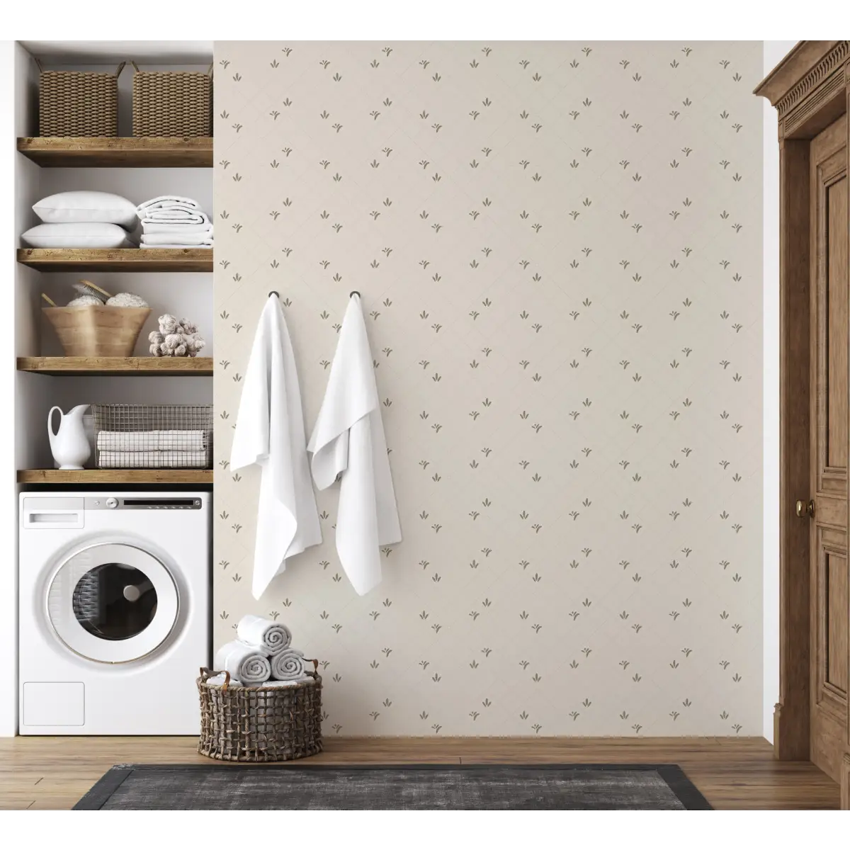 Georgie Wallpaper - Petite Floral Diamonds - by The Rosenborg Company - Loomwell Home Goods