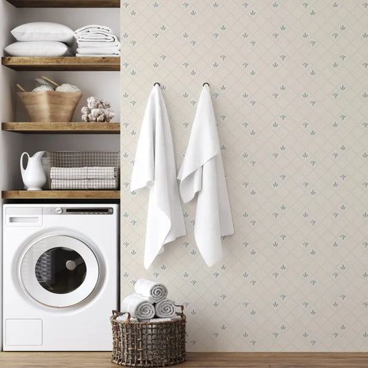 Georgie Wallpaper - Petite Floral Diamonds - by The Rosenborg Company - Loomwell Home Goods