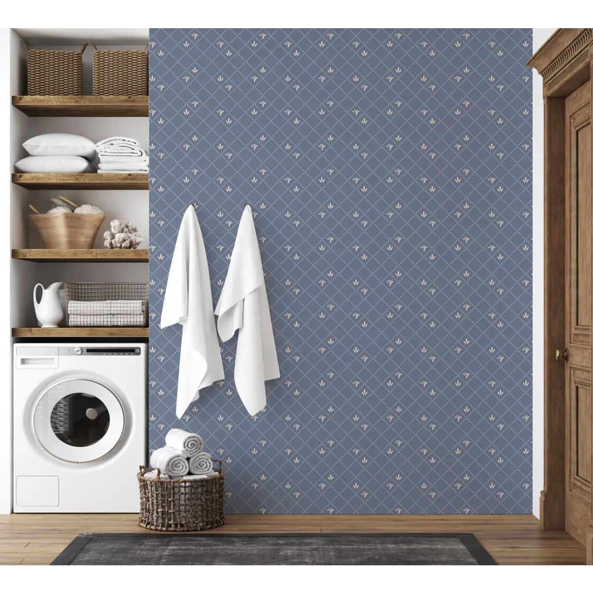 Georgie Wallpaper - Petite Floral Diamonds - by The Rosenborg Company - Loomwell Home Goods