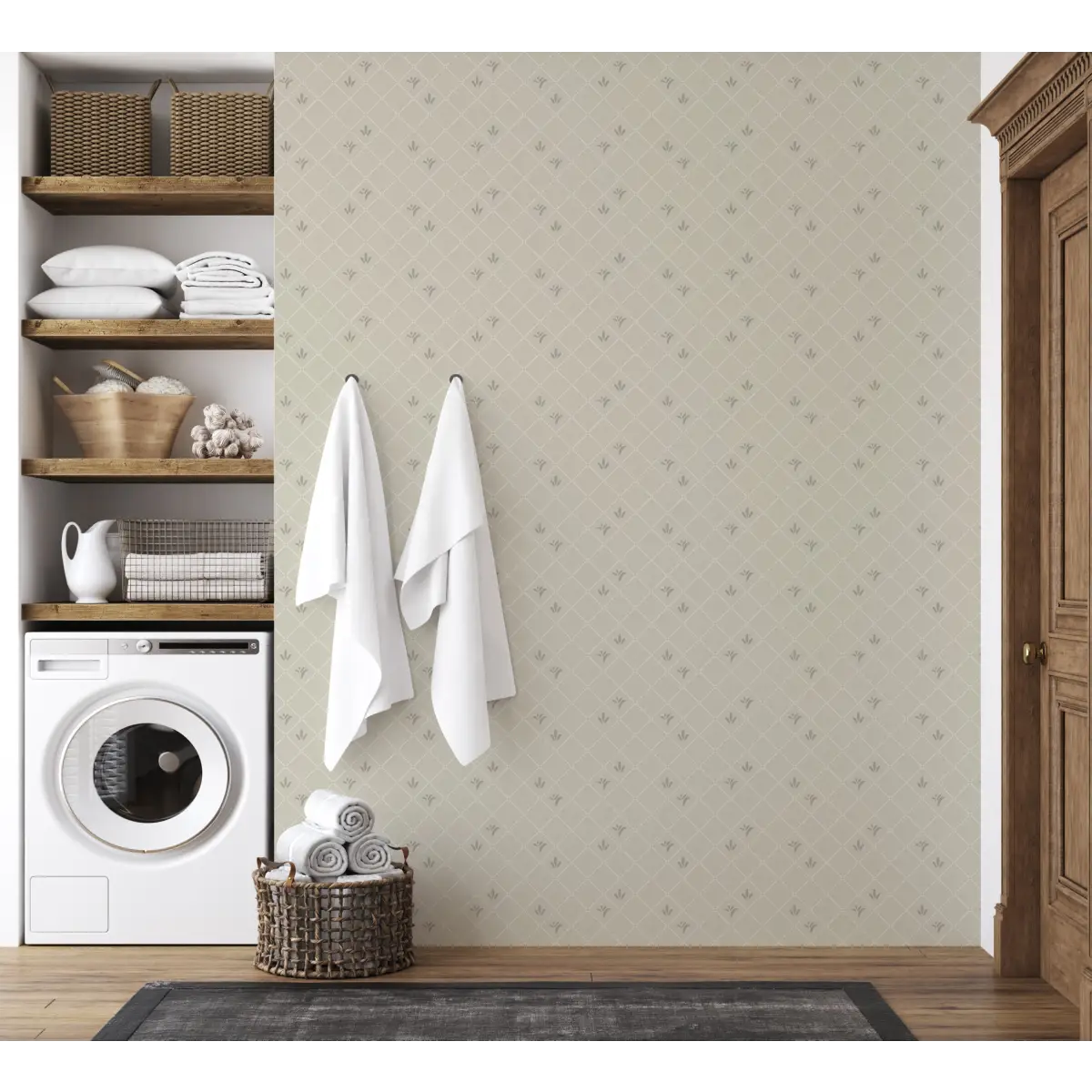 Georgie Wallpaper - Petite Floral Diamonds - by The Rosenborg Company - Loomwell Home Goods