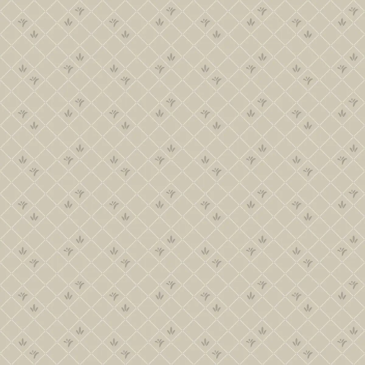Georgie Wallpaper - Petite Floral Diamonds - by The Rosenborg Company - Sample 1 foot by 1 foot / Dark Neutral