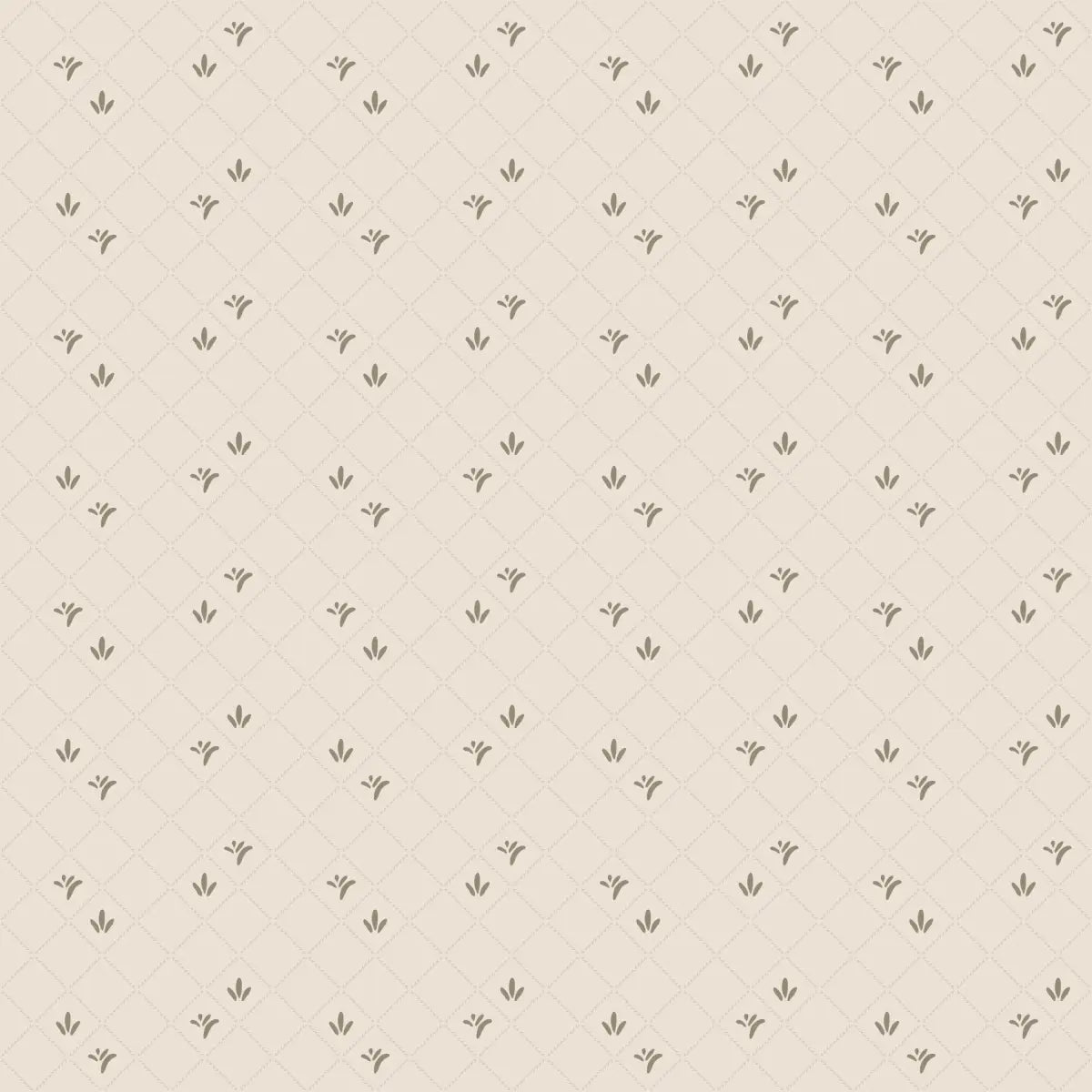 Georgie Wallpaper - Petite Floral Diamonds - by The Rosenborg Company - Sample 1 foot by 1 foot / Light Neutral